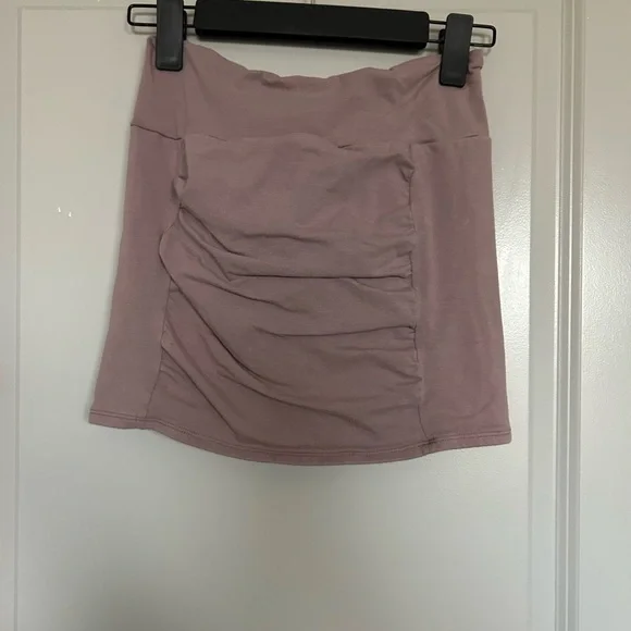 Free People Ruched Mauve Women's Mini Skirt - Picture 1 of 4